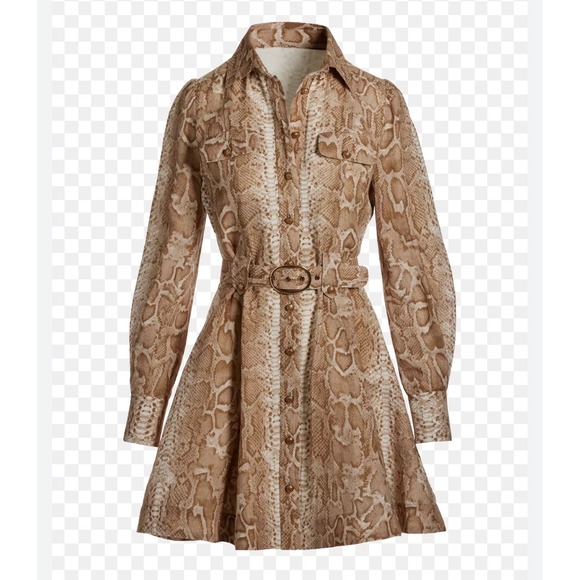 Boston Proper Dresses & Skirts - Boston Proper Chic Python Print Belted A-Line Dress – Pretty in Python 14 – NWT